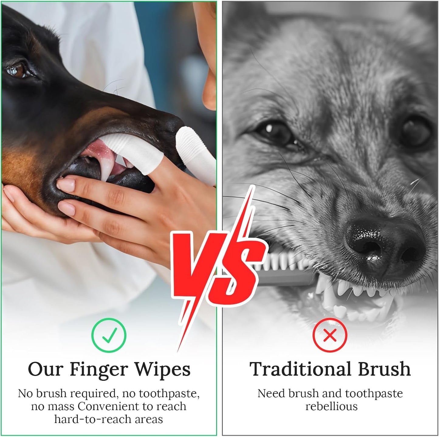 Dog Toothbrush Finger Toothbrush 30 PCS Pet Dental Care Kit Soft Nylon Finger Brush 360° Dog Tooth Brushing Kit for Dogs Teeth Cleaning White Washable Comfortable Dental Care Pet Toothbrushes
